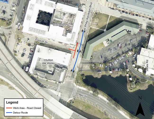 E. Forsyth Chilled Water Intersection Closure Map